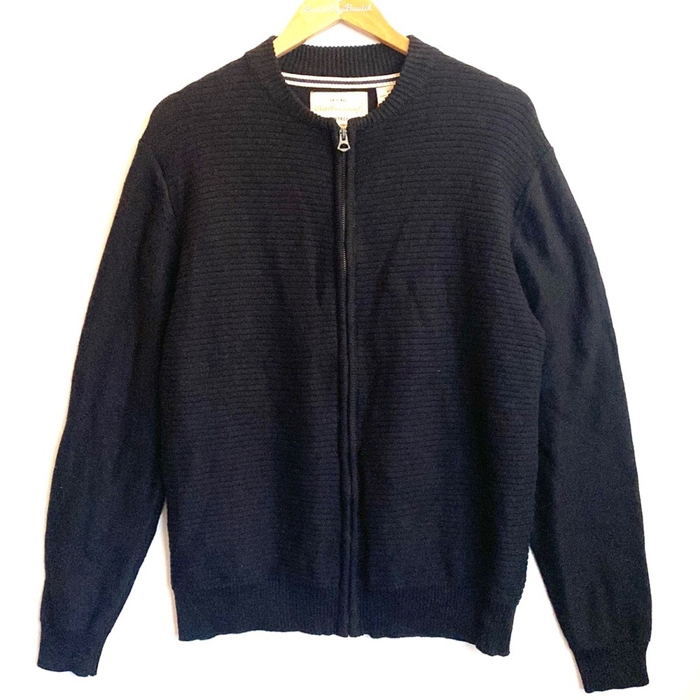 Weatherproof Vintage Men’s Full Zip Sweater,‎ Black, Size L, NWT